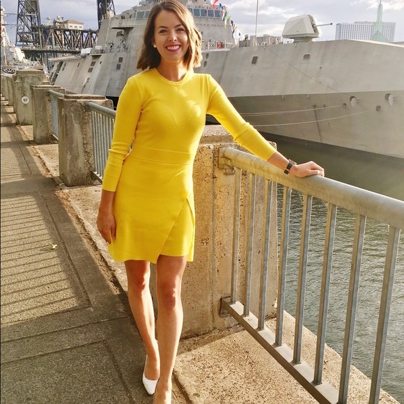 A.L.C. Yellow Hadley Dress M - Picture 13 of 15